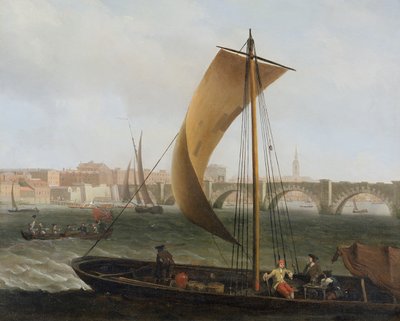 Veduta del Tamigi con il ponte di Westminster da Samuel Scott